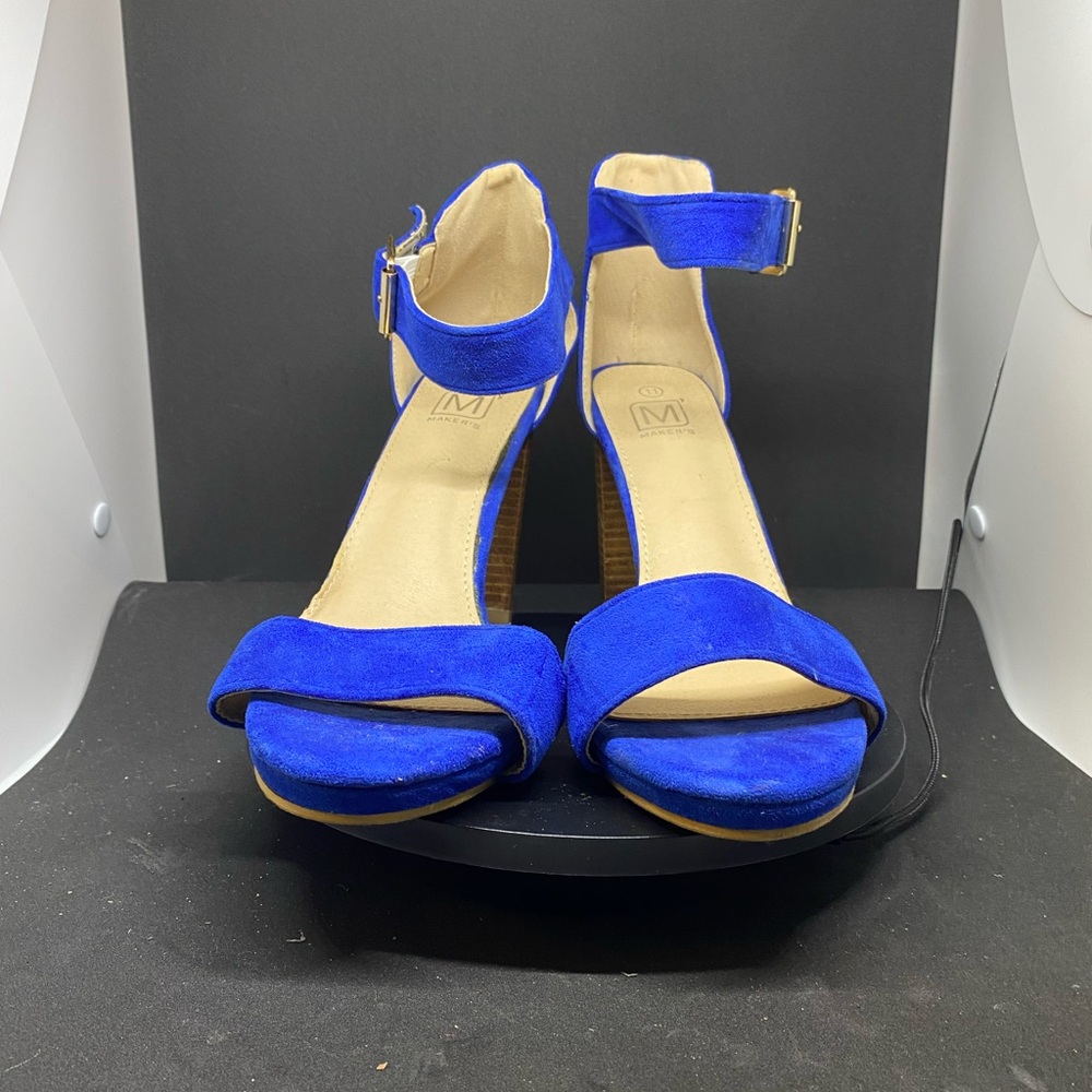 Makers Elegant Royal Blue Women's Heels EUC Size 11